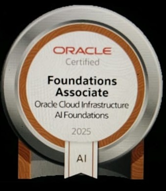 Oracle Cloud Infrastructure 2025 Certified AI Foundations Associate badge